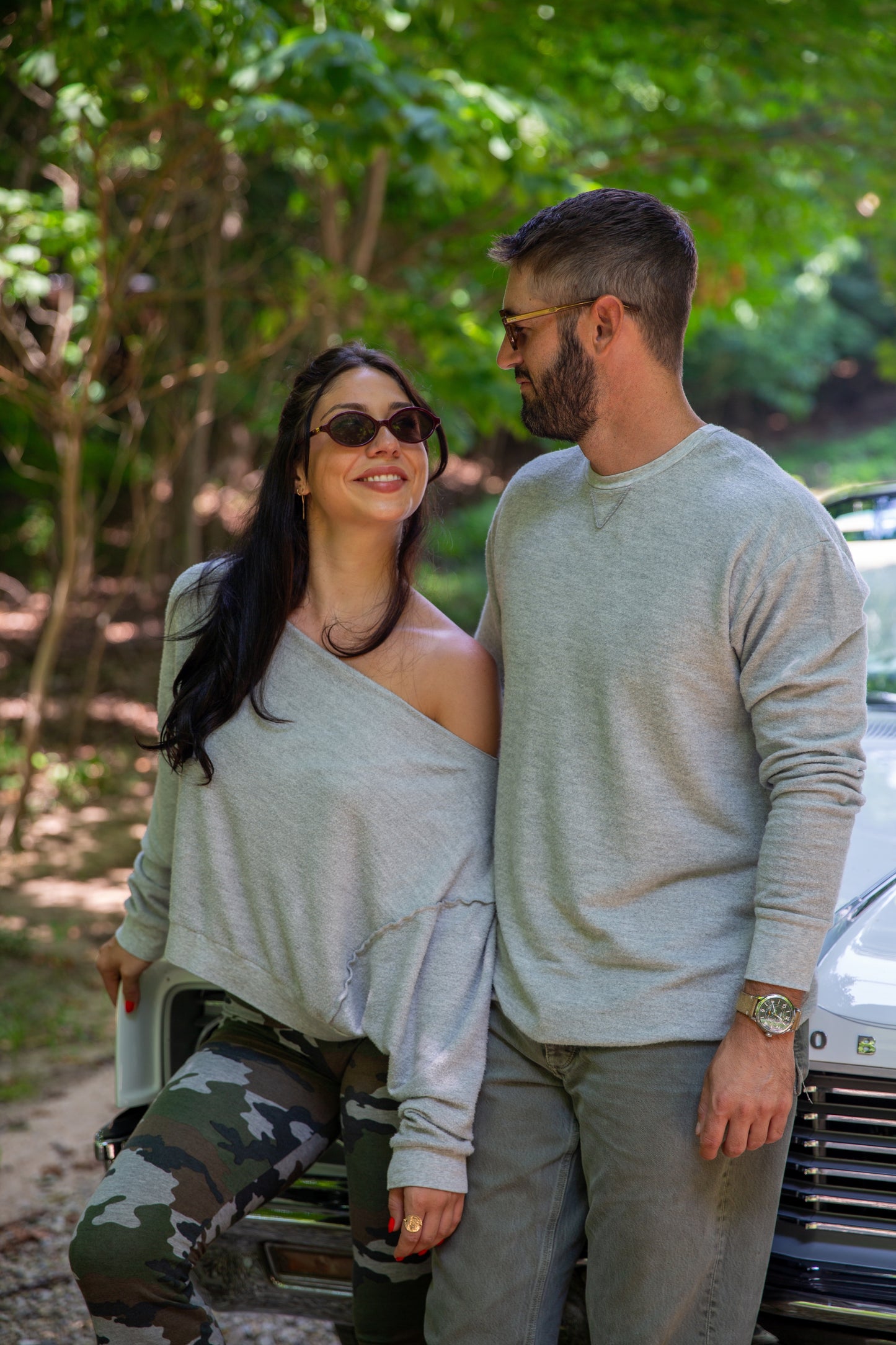 CROP BOOTLEG PANT-HEATHER GREY CAMO