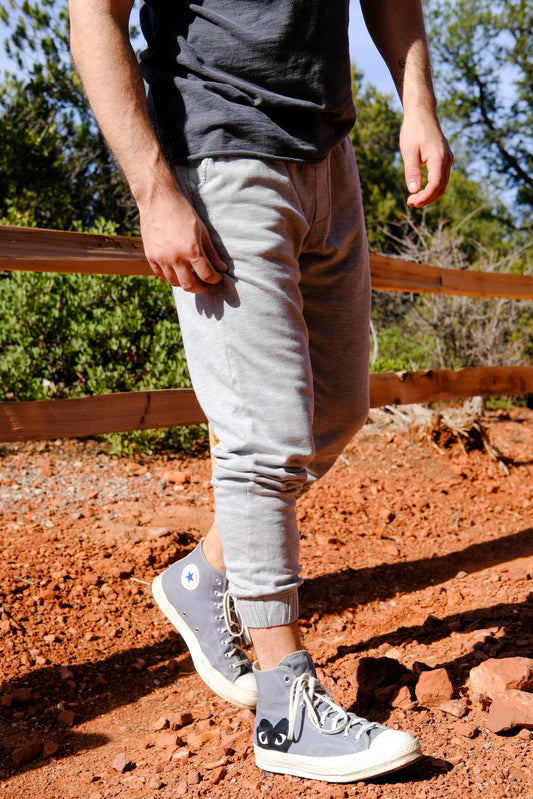 FLEECE JOGGER - HEATHER GREY