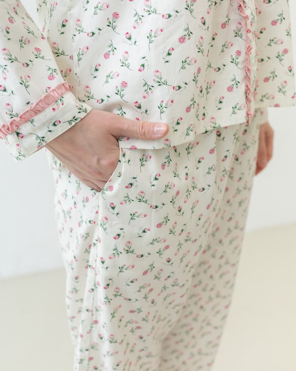 Cloud Rose Floral Pajamas Pants