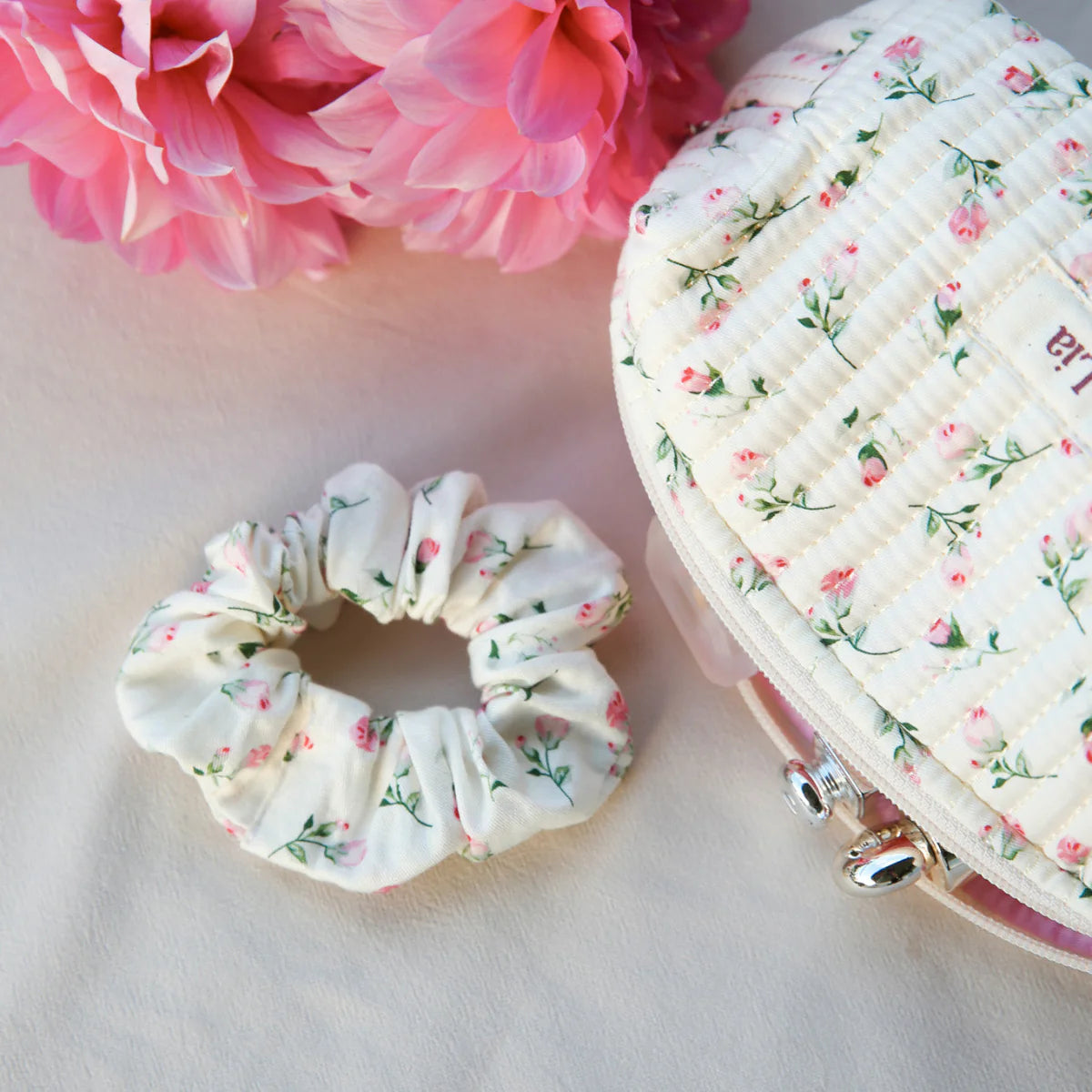 Cloud Rose Scrunchie