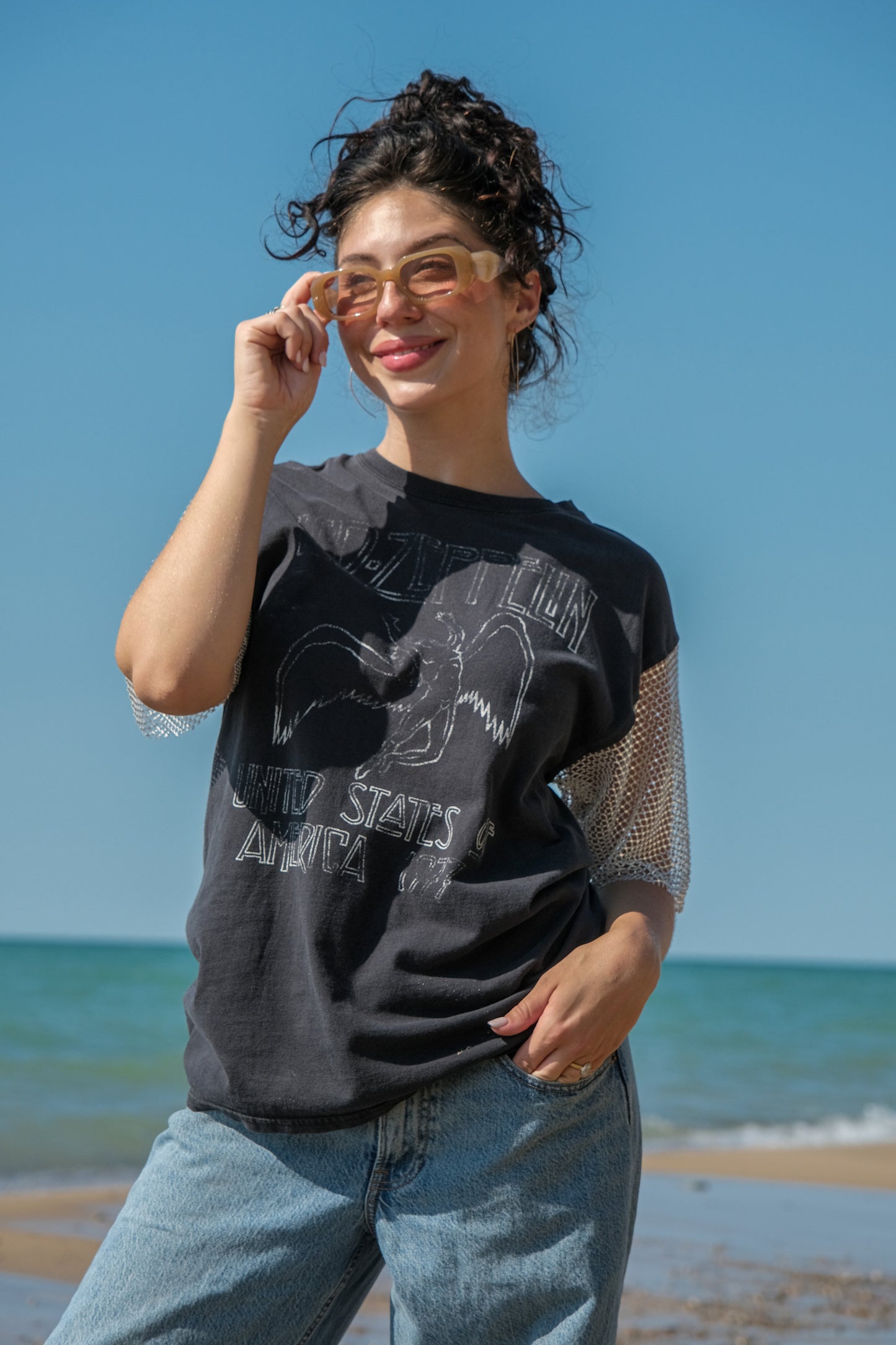 OPDNY CRYSTAL SLEEVE LED ZEPPELIN TEE