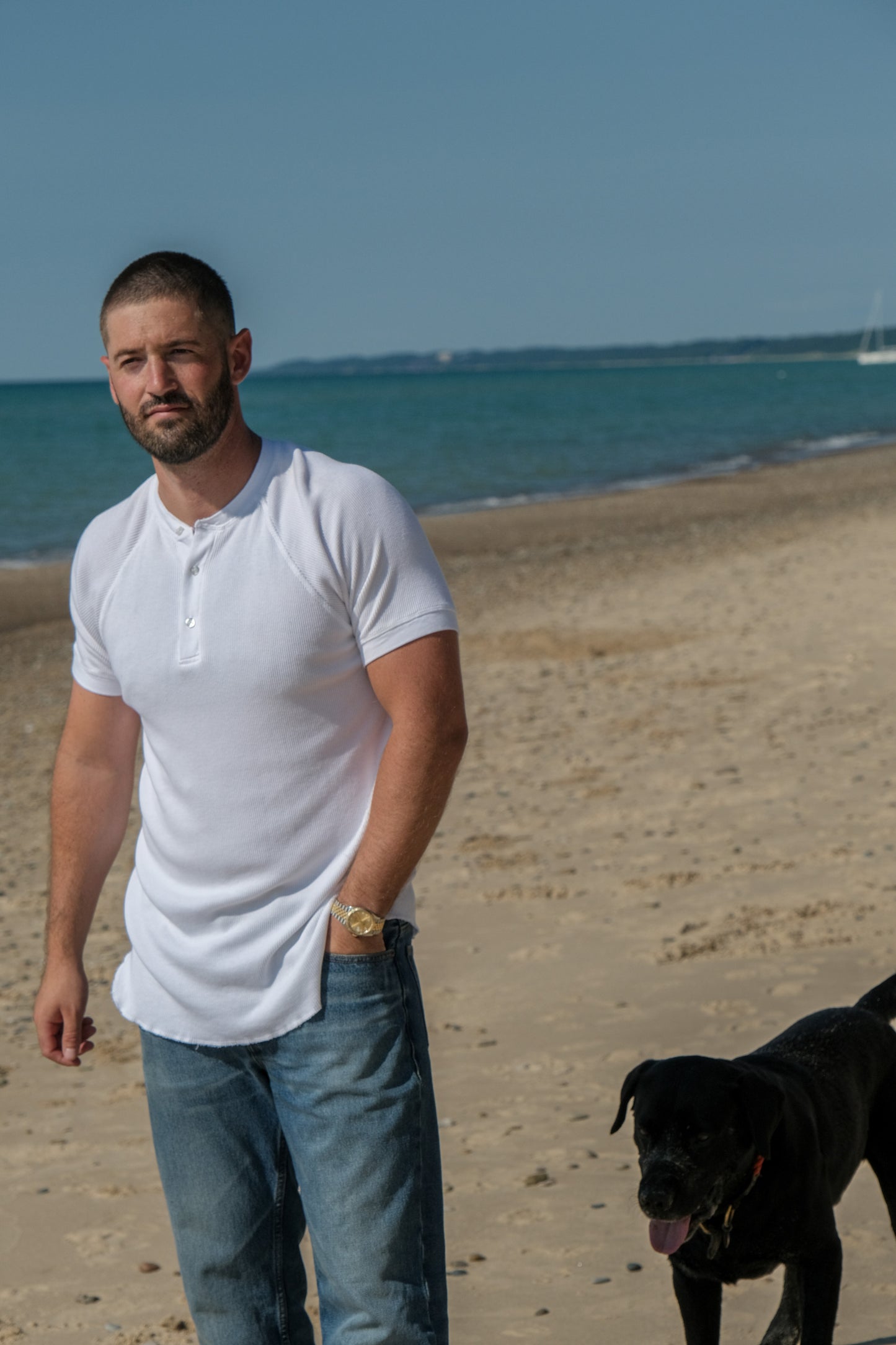 THERMAL HENLEY - WHITE