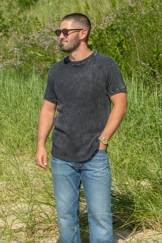 THERMAL TEE-VINTAGE BLACK