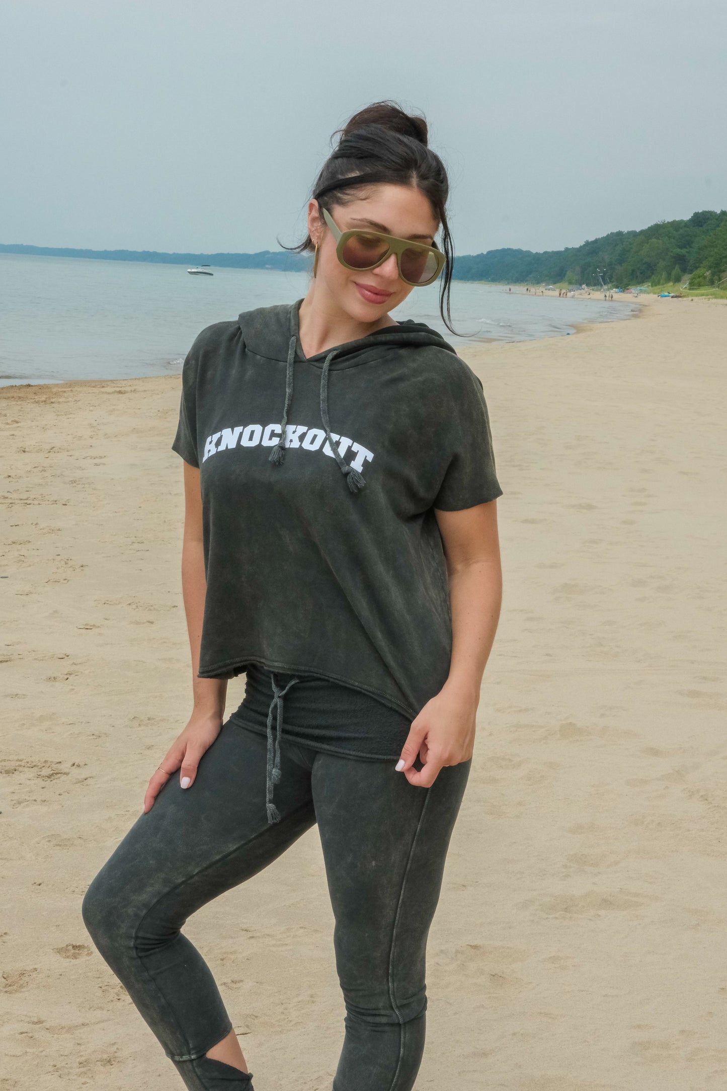 KNOCKOUT MUSCLE SLEEVE SWEATSHIRT - VINTAGE ARMY