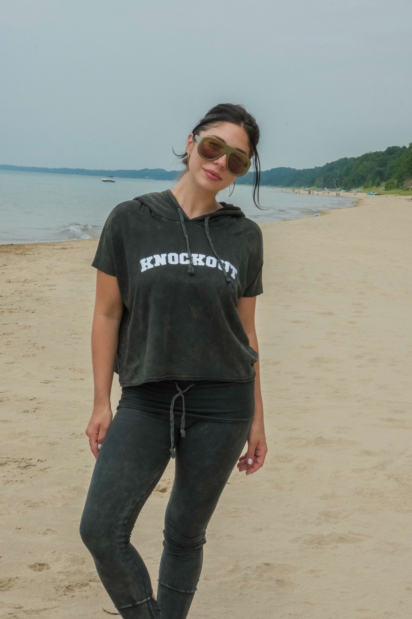 KNOCKOUT MUSCLE SLEEVE SWEATSHIRT - VINTAGE ARMY