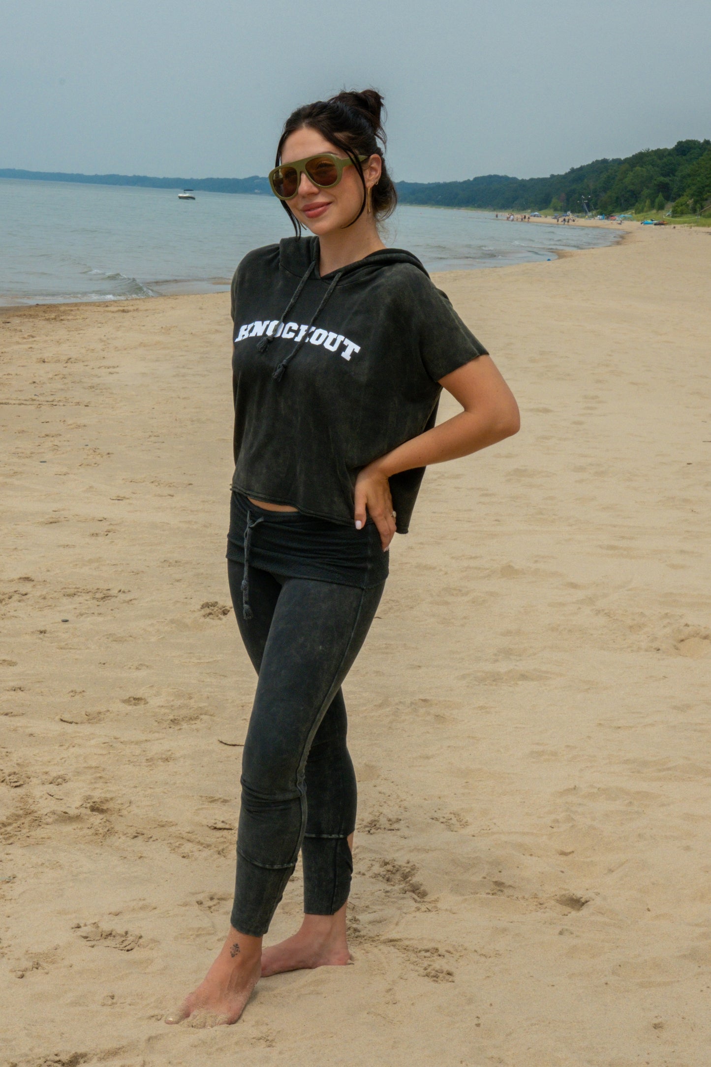 KNOCKOUT MUSCLE SLEEVE SWEATSHIRT - VINTAGE ARMY
