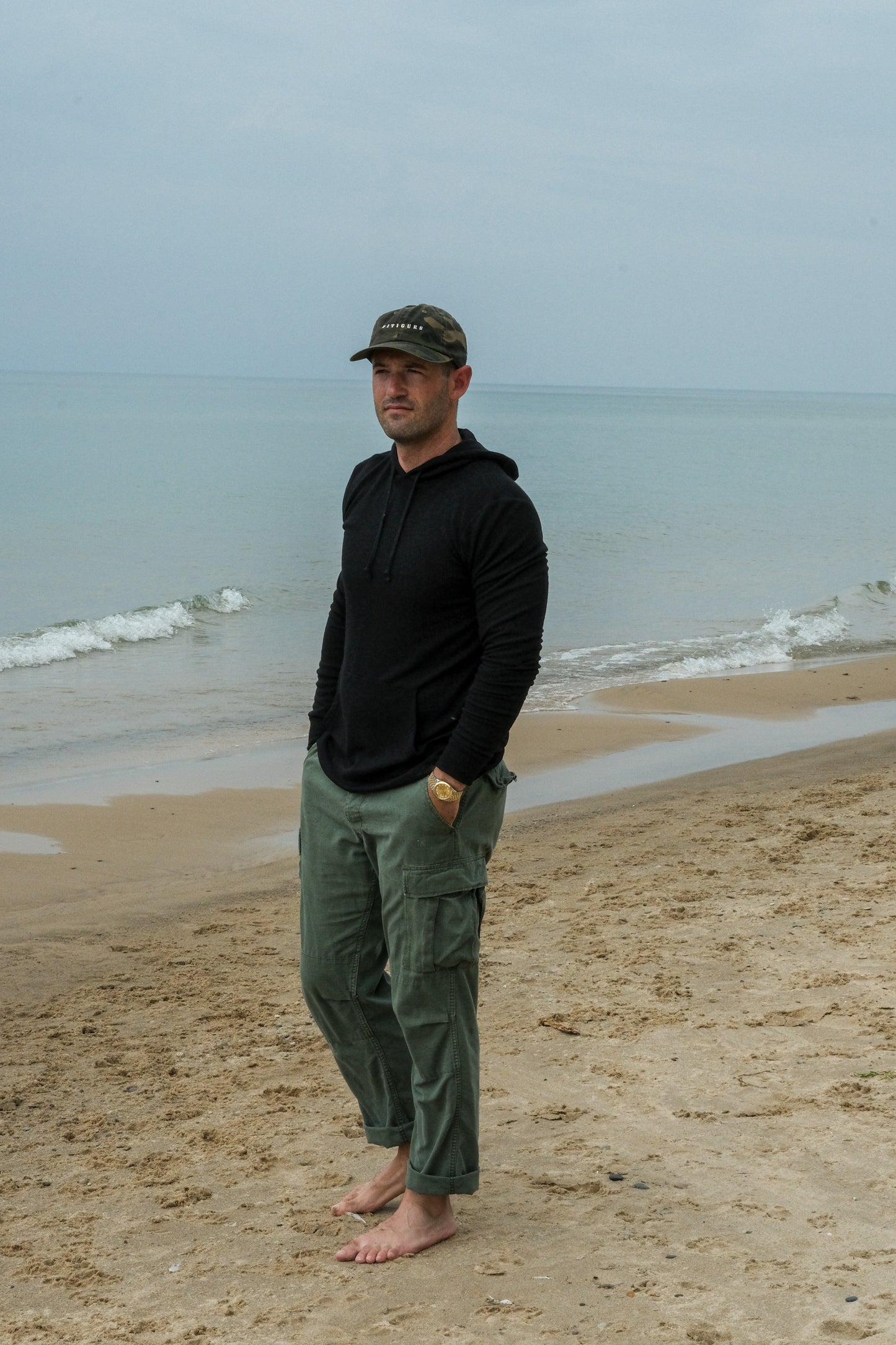DOUBLE LAYER THERMAL HOODIE - BLACK