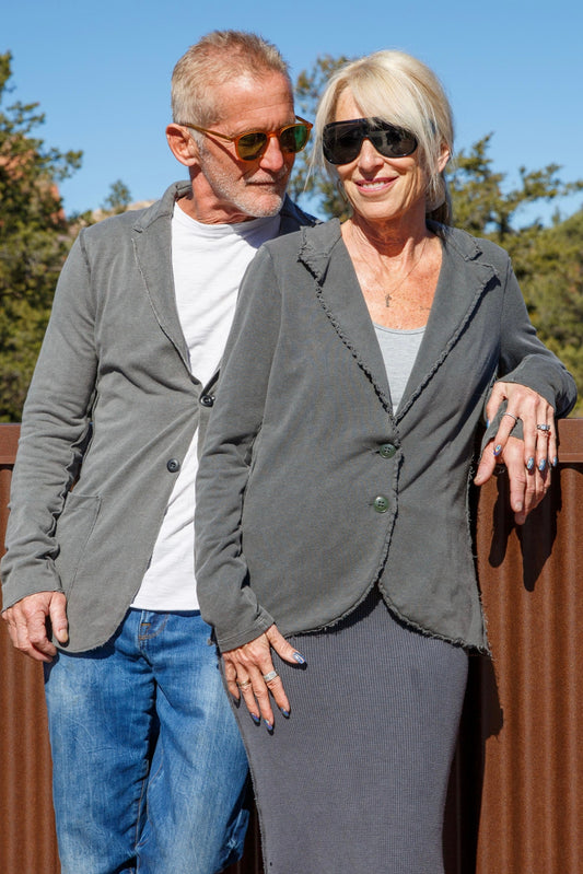 SWEATSHIRT BLAZER - CHARCOAL
