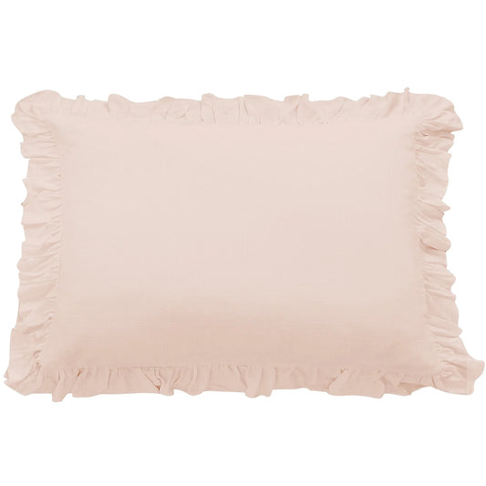 LILY WASHED LINEN RUFFLED DUTCH EURO PILLOW