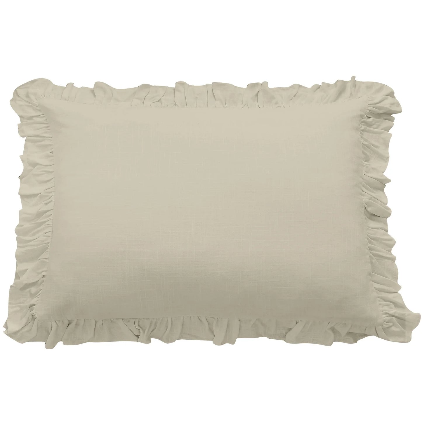 LILY WASHED LINEN RUFFLED DUTCH EURO PILLOW