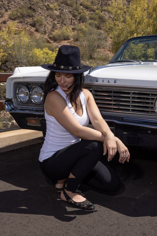 THERMAL V NECK TANK - WHITE