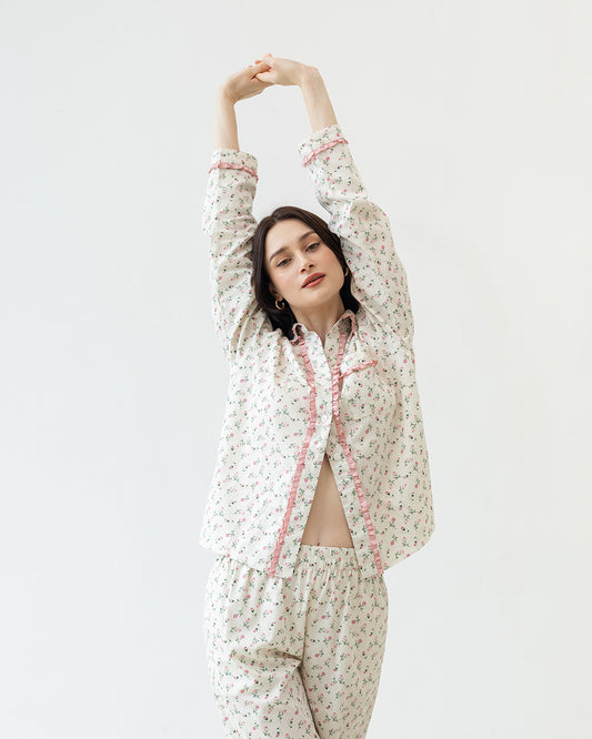 Cloud Rose Floral Pajamas Pants
