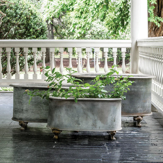 Vintage Inspired Zinc Tubs