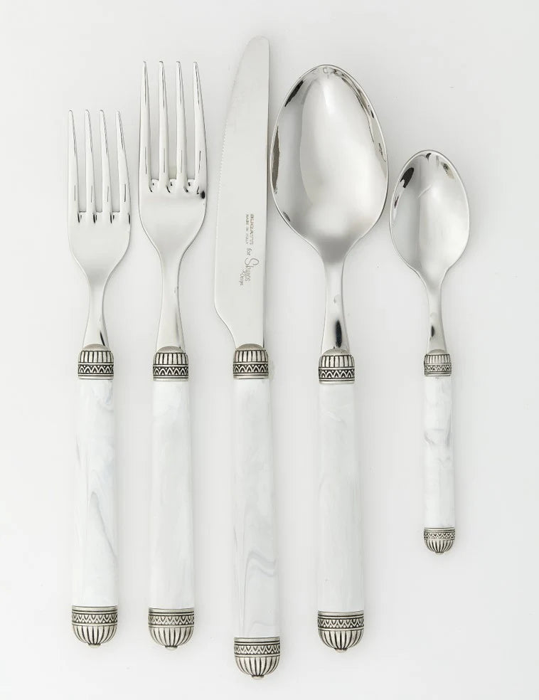 Nazare White 5 piece place setting