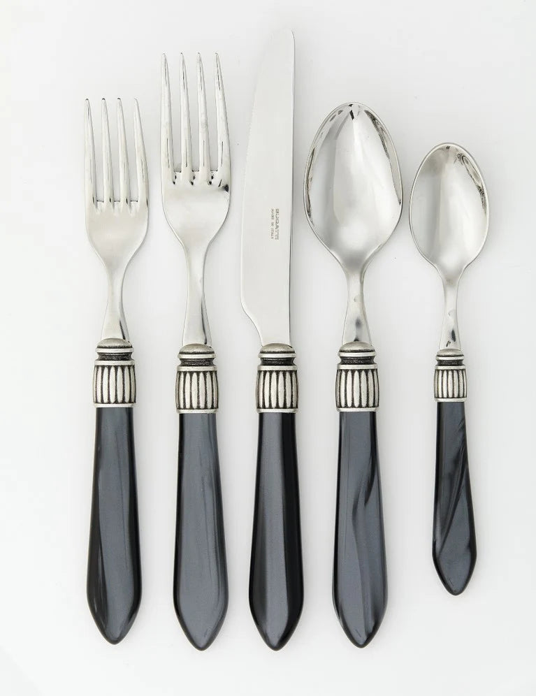 Porto Charcoal 5 piece place setting