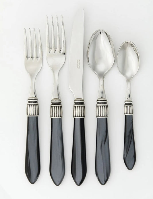 Porto Charcoal 5 piece place setting