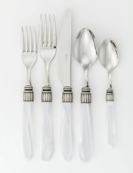 Porto White 5 piece place setting