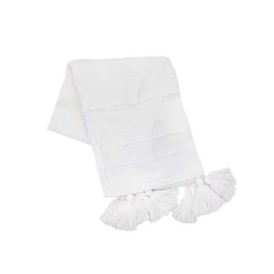 Barton White Throw