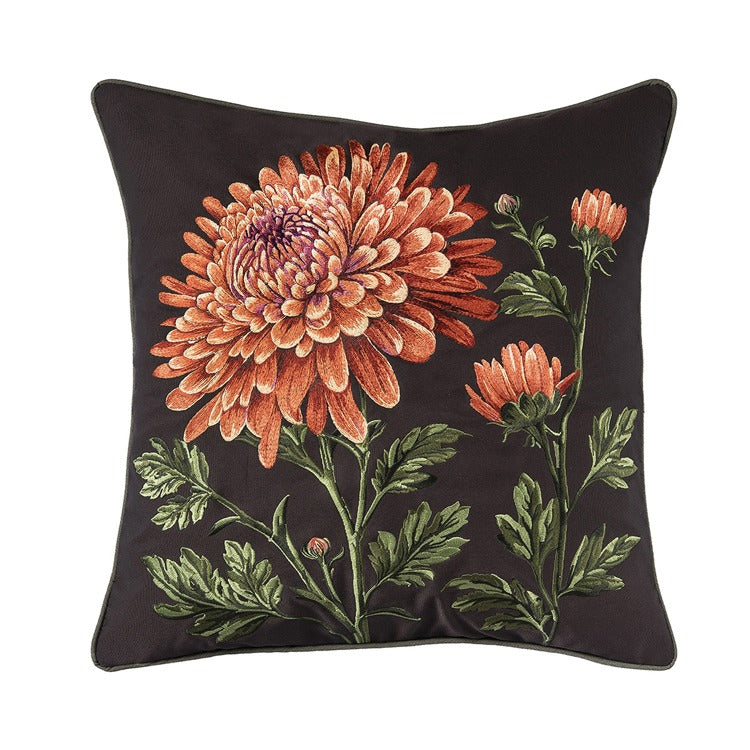 Mums - Ebony Pillow