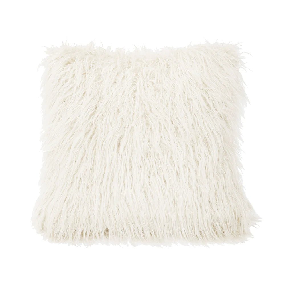 MONGOLIAN FAUX FUR THROW PILLOW