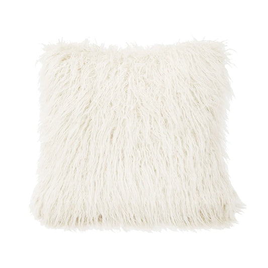 MONGOLIAN FAUX FUR THROW PILLOW