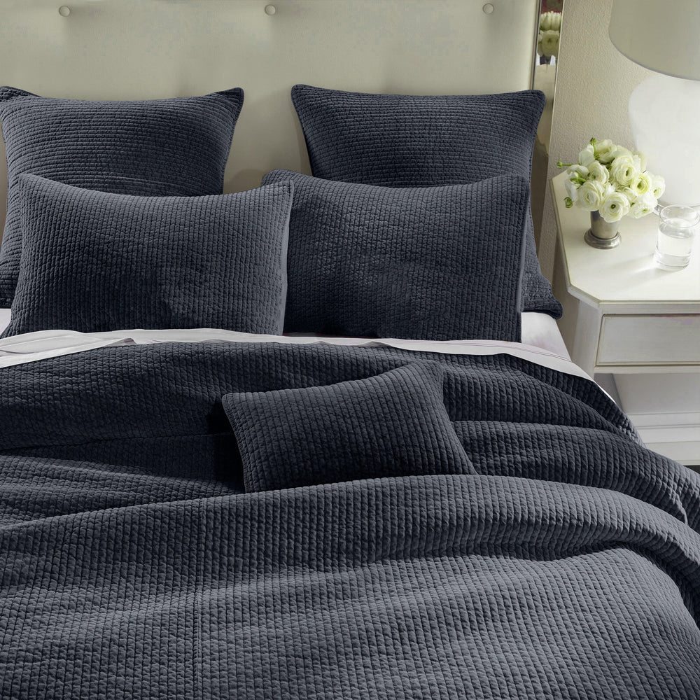 STONEWASHED COTTON VELVET QUILT King