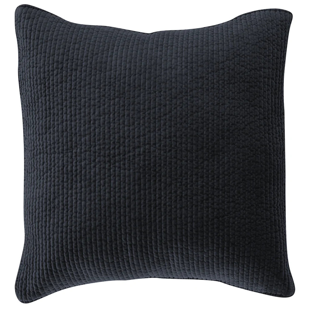 STONEWASHED COTTON QUILTED VELVET EURO SHAM
