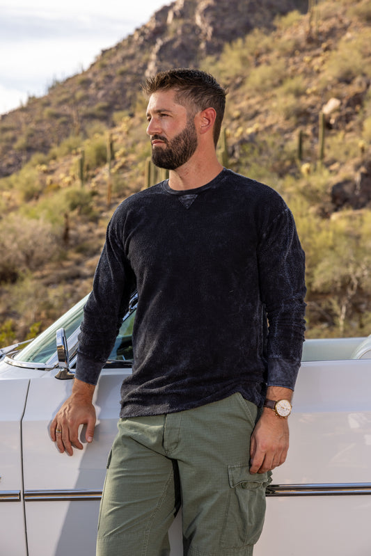 REVERSE FLEECE SWEATSHIRT - VIN BLACK