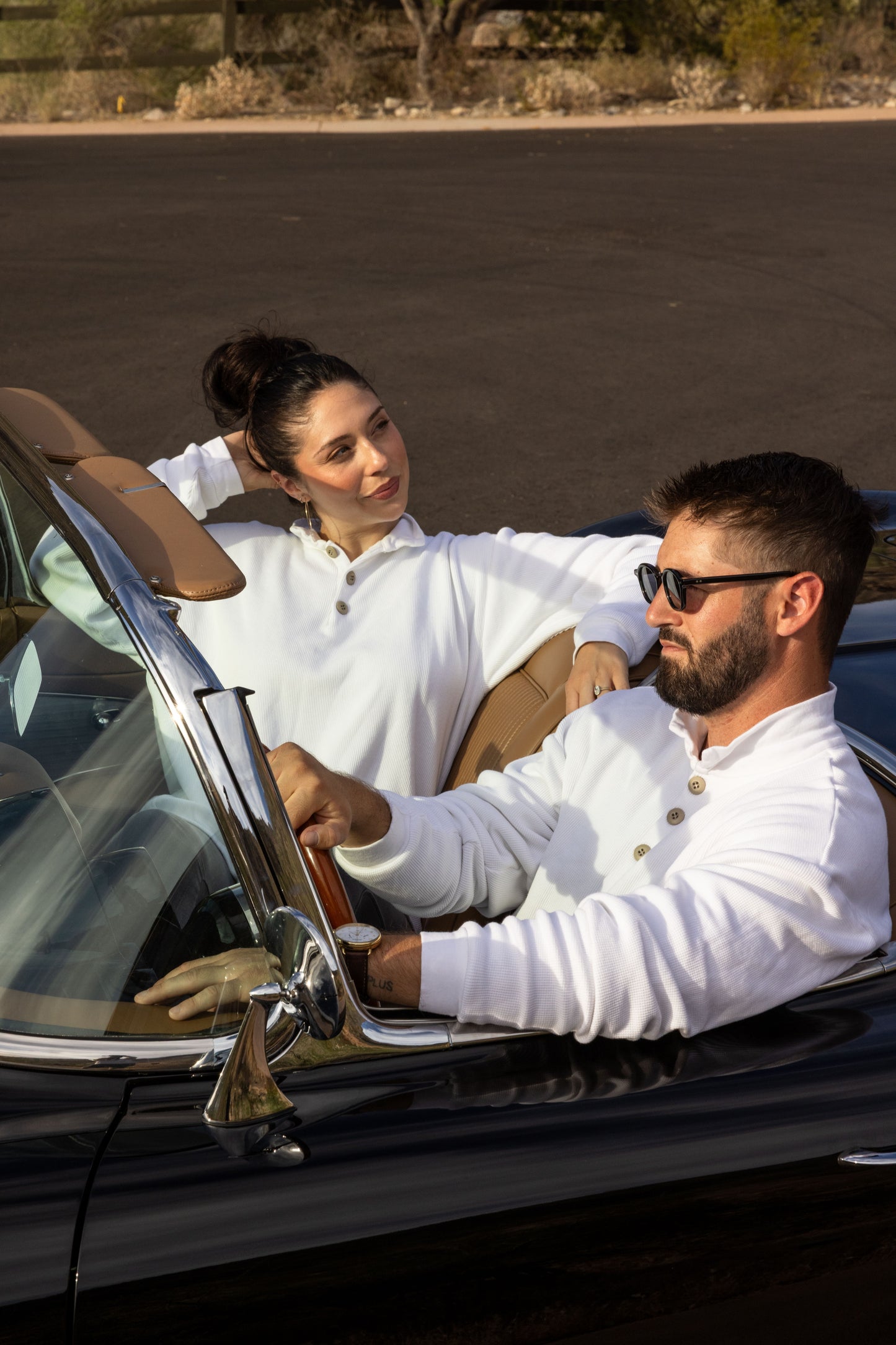 DOUBLE LAYER THERMAL SWEATSHIRT POLO-WHITE