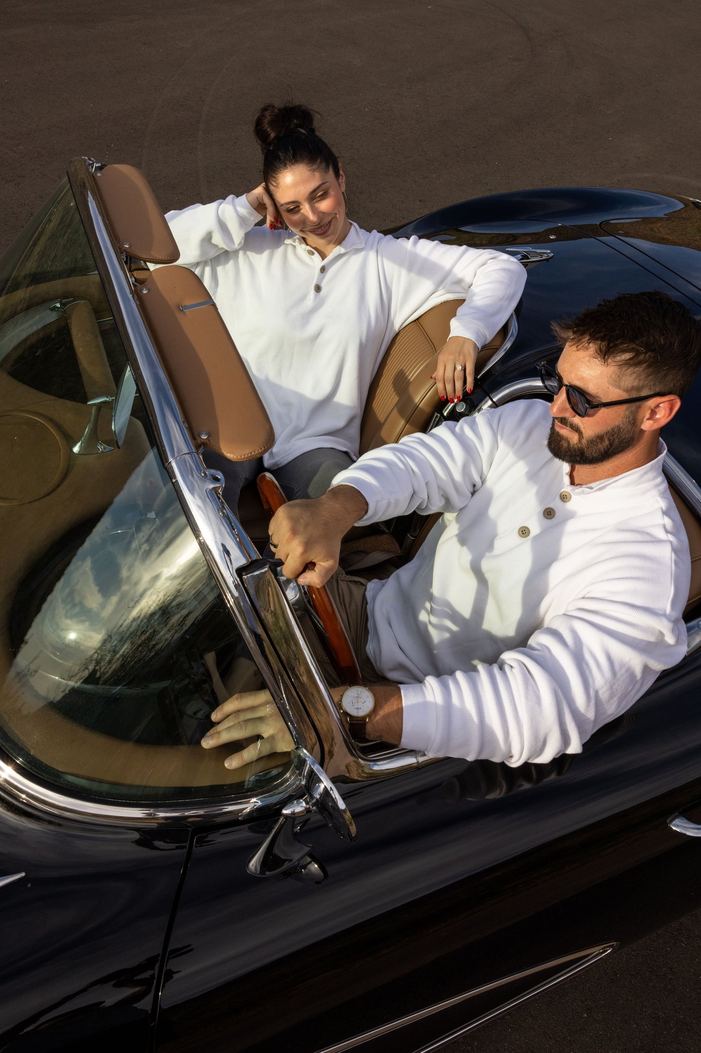 DOUBLE LAYER THERMAL SWEATSHIRT POLO-WHITE