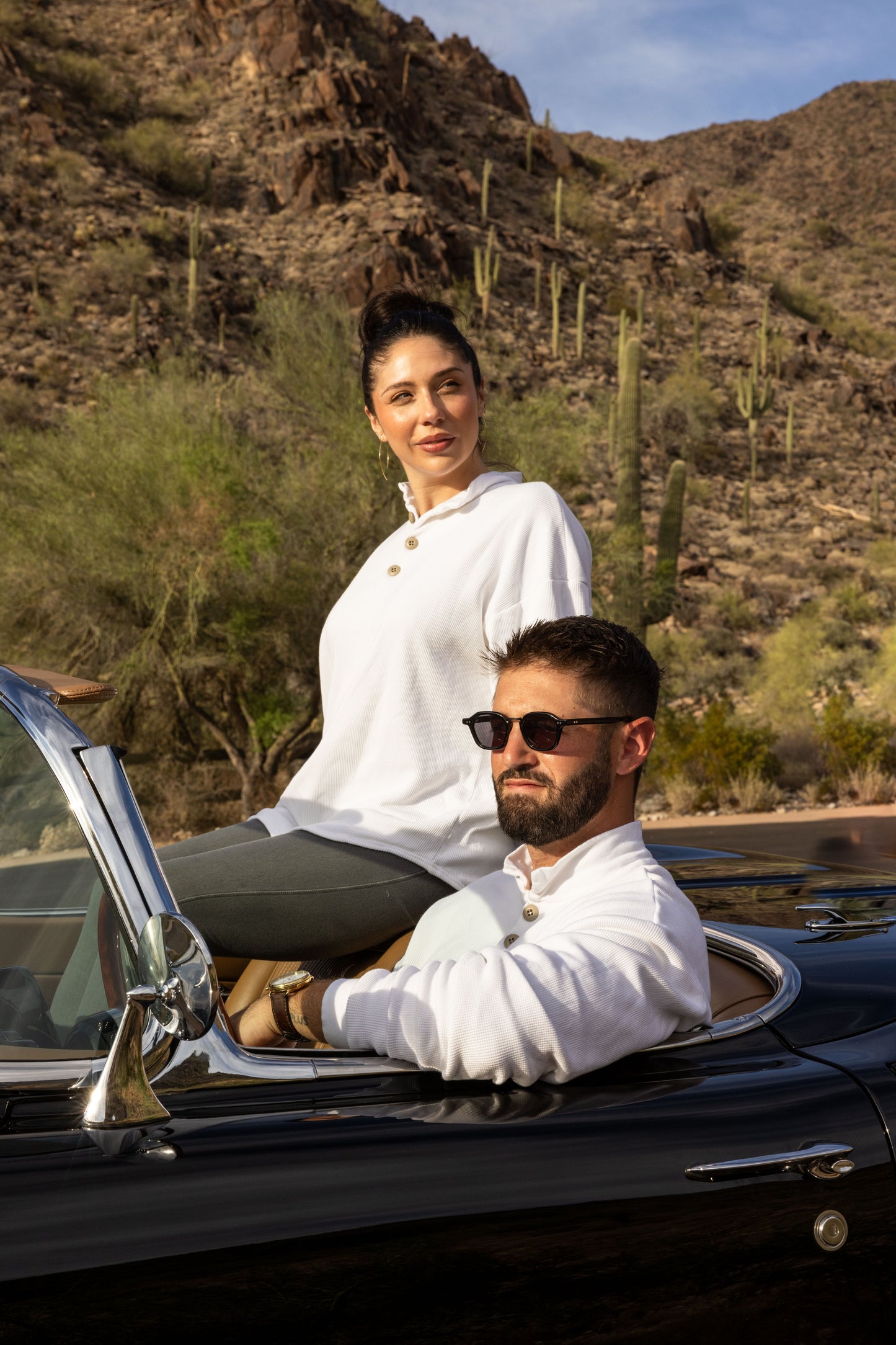DOUBLE LAYER THERMAL SWEATSHIRT POLO-WHITE
