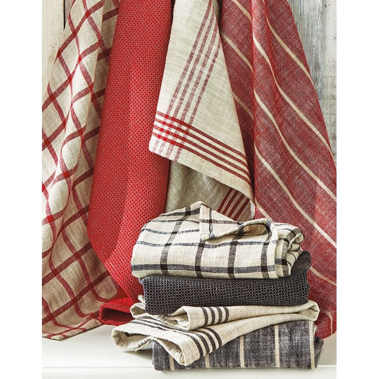 CANYON WOVEN DISHTOWEL SET/4 RED MULTI