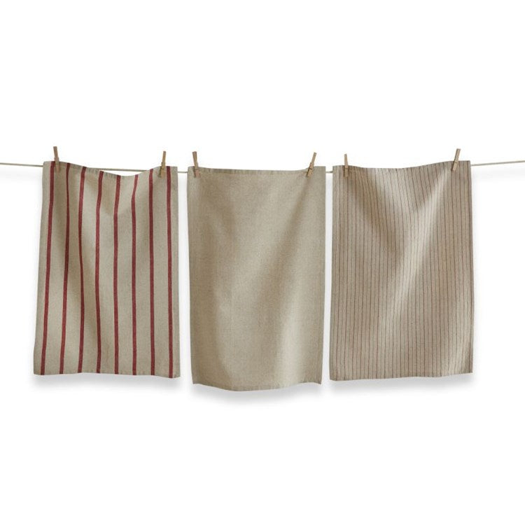 FARMHOUSE STRIPE DISHTOWEL SET/3