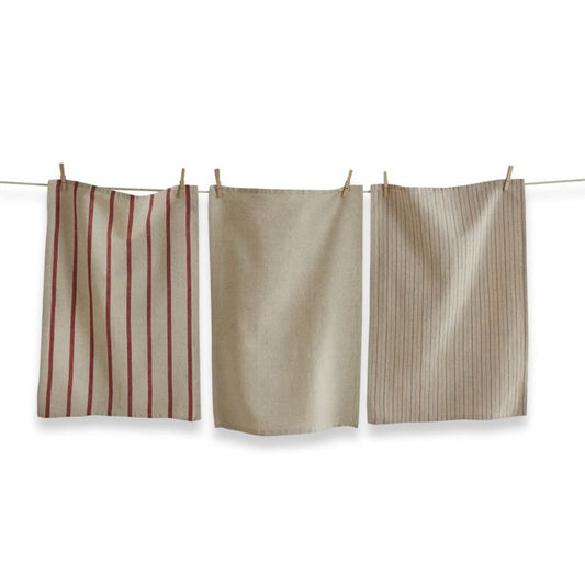 FARMHOUSE STRIPE DISHTOWEL SET/3