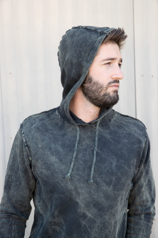 SWEATSHIRT W/THERMAL HOOD - VINTAGE ARMY